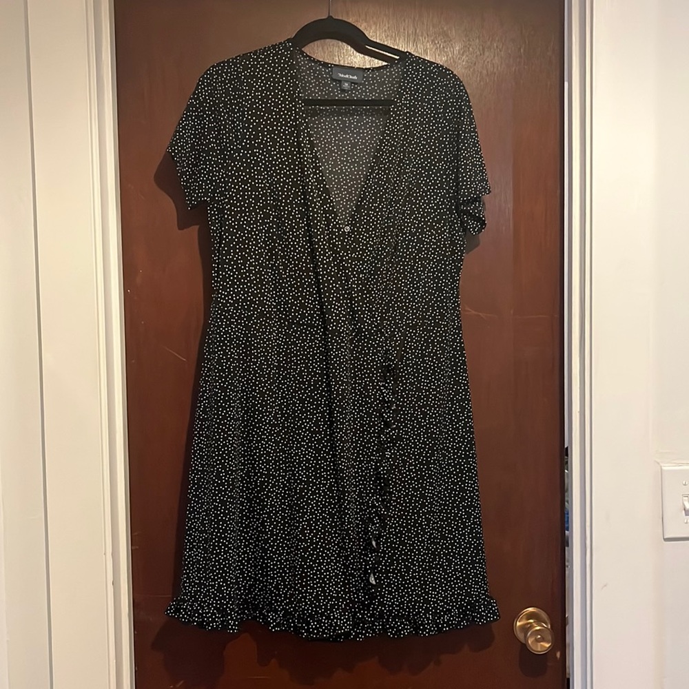 ModCloth Polka Dot Faux Wrap Dress